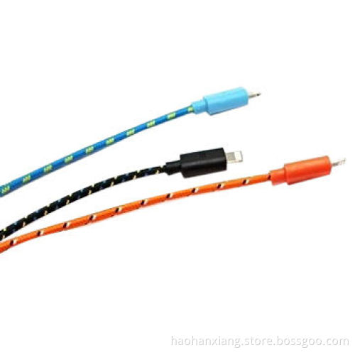 Round Fabric Braided USB Cable for iPhone 5/5S